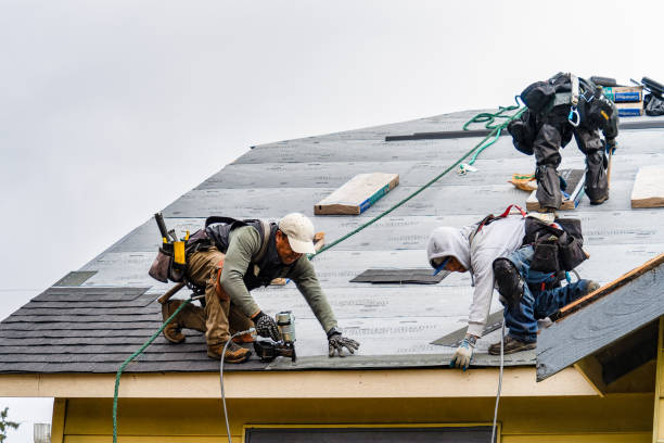 Professional Roofing technician working in Polk, PA